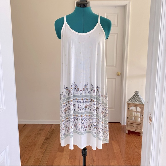 Soma Small Slip Dress Chemise Elephant Print Lace Back - Picture 1 of 14